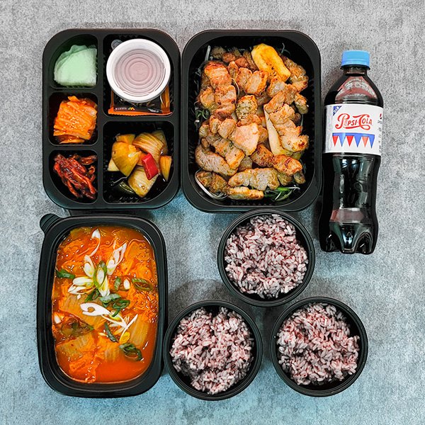 삼반3인 도시락 - 삼겹반목살반